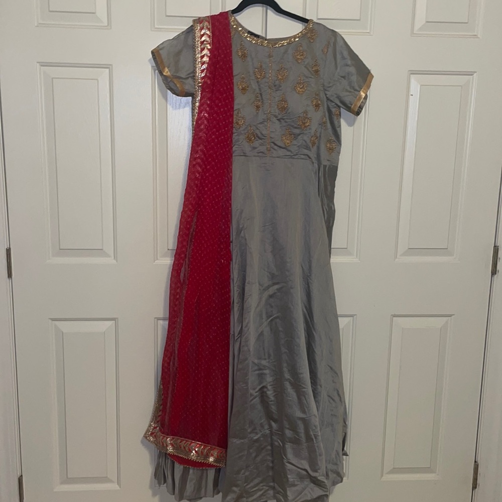 Grey Traditional Indian Dress